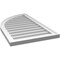 Ekena Millwork Quarter Round Top Left Surface Mount PVC Gable Vent w/ 2"W x 1-1/2"P Brickmould Frame, 20"W x 34"H GVPQL20X3402SN - alternate 4